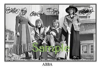 ABBA Swedish Supergroup Large Signed 12x18 Inch Photograph Poster - Top Quality  • $28.95