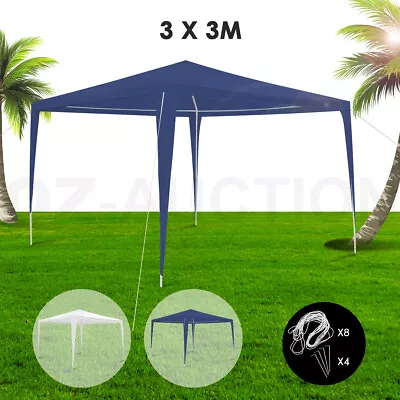 $62.95 • Buy 3x3m Waterproof Outdoor Garden Marquees Gazebo Party Wedding Tent Patio Canopy