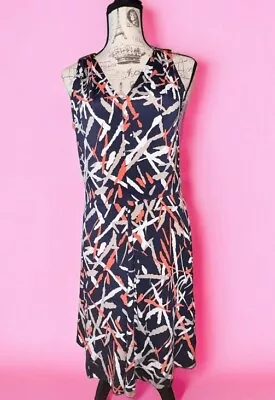Michael Kors Womens Sz Medium Multicolor Geometric Print Sleeveless Dress NWOT • $12