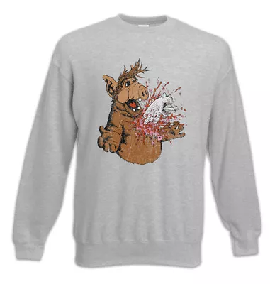 A Horror Sweatshirt Pullover Alf Fun Alien Halloween Splatter Blood Cat Cats • $38.95