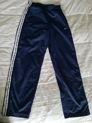 $16.95 • Buy Nike Tear Away Track Pants Men's Size Medium Black White Snap Side Athletic