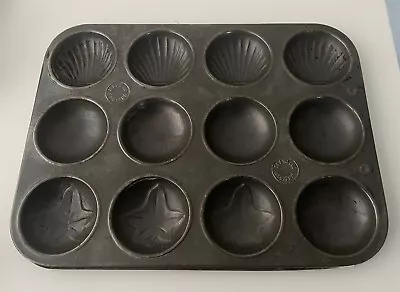 Vintage Cake Baking Tray Mould - Madeleines Muffins - Seamless Made In England • £18.99