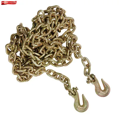 High-end 3/8  20' G70  Truck Tow Chain Tie Down Binder With Grade 70 Hooks • $51.98