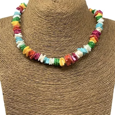 White Puka Shell Neckace For Men And Women - Hawaiian Surfer Necklace - 18  • $14.95