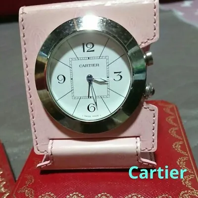 Cartier Pasha Table Clock Pink Round Quartz Battery-operated Comes W/ Box • $763.13