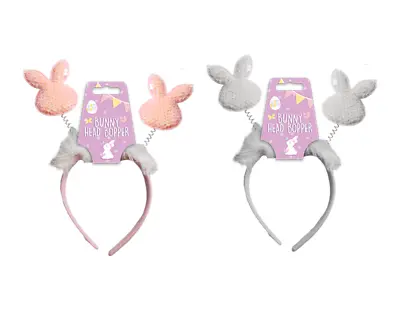 Easter Bunny Head Boppers Costume Glitter Kids Adults Sequin Band Ears Rabbit • £2.79