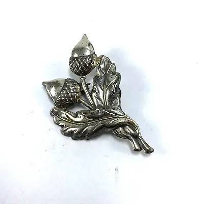 Vintage Scottish Sterling Silver Thistle Or Acorn Pin Brooch 😺SEE VIDEO😺 • $19.95
