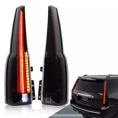 Pair Smoked LED Tail Lights For 2015-2020 GMC Yukon Cadillac Escalade  Rear Lamp • $335.99