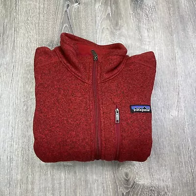 Patagonia Men's Better Sweater Fleece Red 1/4 Zip Pullover Size Medium • $34.99