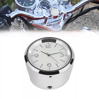 $27.89 • Buy Chrome Motorcycle Handlebar Clock Fit For Suzuki Boulevard S40 C50T C90T