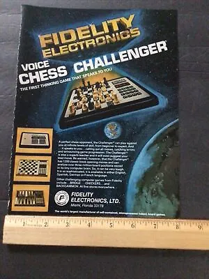 Fidelity Electronics Ad Clipping Original Vintage Magazine Print Voice Chess • $10.09