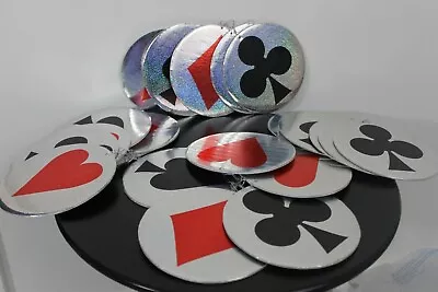 25 CASINO PARTY DECOR Centerpiece Table Hanging Ornaments Vegas Poker Cards Chip • $22.45