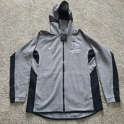 Nike Liberty Flames Dri-Fit Showtime Full Zip-Up Basketball Hoodie Mens MEDIUM M • $59.99