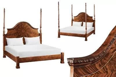 Four Poster King Bed Flame Mahogany King Size Poster Bed Frame - NEW • $4975