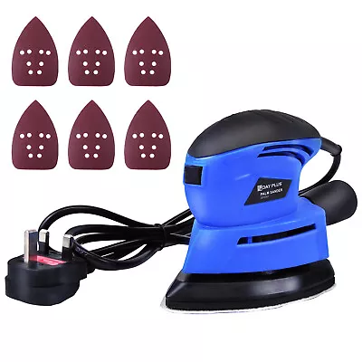 Hand Held Mouse Sanding Machine Electric Tight Corners Sander Angle Base Sheets • £19.30