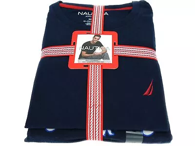 Nautica Men's 100% Cotton Pajama Pant And T-Shirt Set Bears Navy Blue Size M • $35