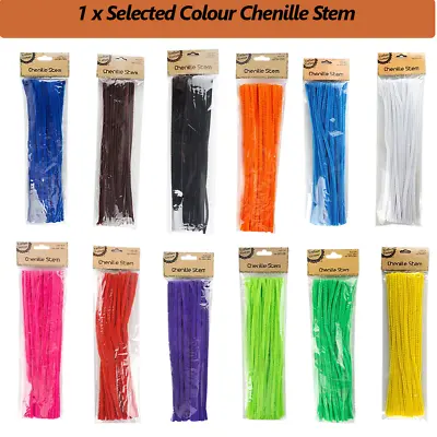 50Pcs Pipe Cleaner Chenille Stems Sticks Twisted Craft Art Assorted Colour 30CM • $4.95