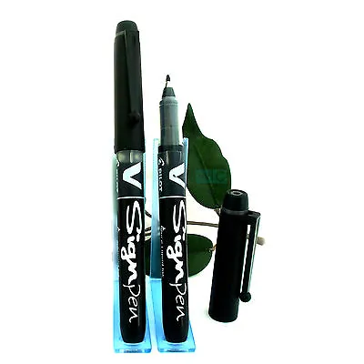 £5.99 • Buy Pilot V  Sign Pen Black Liquid Ink X2 Ideal For Signatures