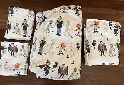 Pottery Barn Kids Monster Mash Halloween Full Size Sheet Set • $70