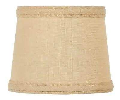 6 Inch Drum Style Chandelier Mini Lamp Shade Clip On Beige Linen • $13.64