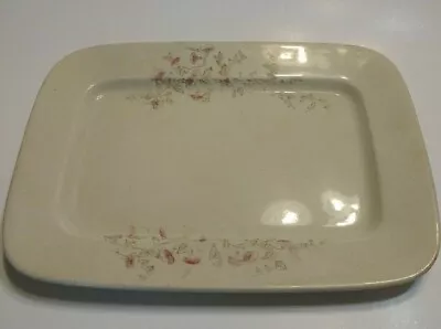 Vintage Royal Ironstone Rectangle Platter Cream Pink Floral Warranted China • $15