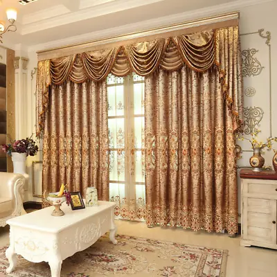 $413.02 • Buy European Style Curtain For Living Dining Room Bedroom Light Luxury HollowCurtain