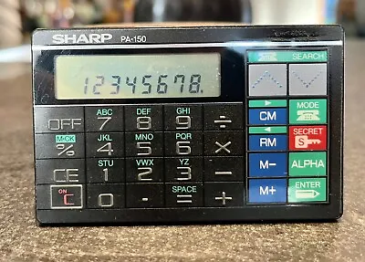 $17 • Buy Vintage 1986 Japanese Pocket Scientific Calculator SHARP PA-150 - WORKS