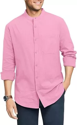 TUREFACE Casual Shirts For Men Button Down Long Sleeve Dress Shirt Big And Tall • $16.99