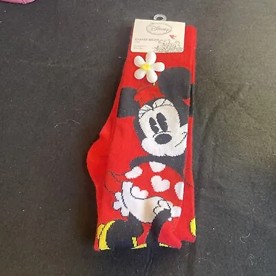 NEW MINNIE MOUSE Disney 3D Knee Highs Fits Sizes 9-11 Socks 1 Pair NWT Fabulous! • $14.99