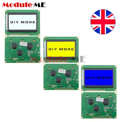 £10.99 • Buy DC5V 12864 LCD Display Module 128x64 Dots Graphic Matrix Yellow White Blue UK