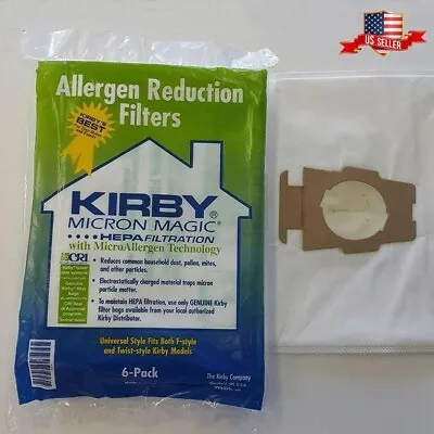 For KIRBY VACUUM BAGS:6 Sentria UNIVERSAL~ F Style MICRON MAGIC Hepa White Cloth • $14.60