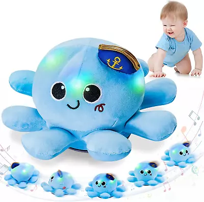 Baby Musical Light Crawling Toys Light Up Dancing Spinning Walking Soft Octopus • £25.05