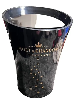 Moet & Chandon Champagne Ice Bucket Black Acrylic Jean Marc Gady Design • $44.99