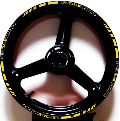 Yellow 2 Gp Style Custom Rim Stripes Wheel Decals Tape Stickers Suzuki Gsxr 1000 • $17.99