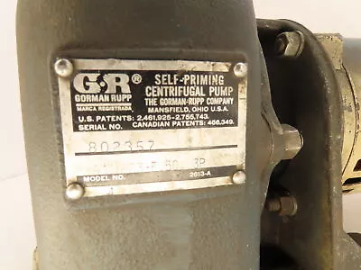 G-R Gorman Rupp 81 1/2D3-F.50 3P Self Priming Centrifugal Pump 1/2HP 80 Series • $499.99