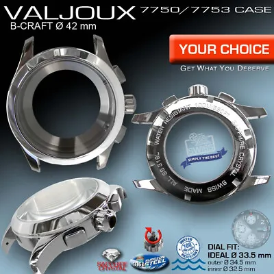 Watch Case B-craft For Movement Eta Valjoux 7750 Stainless Steel 42 Mm • $179