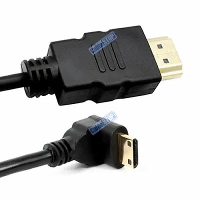 £95.95 • Buy Mini HDMI Right Angle Type C Male To Standard HDMI Cable Type A Lead Short 30cm