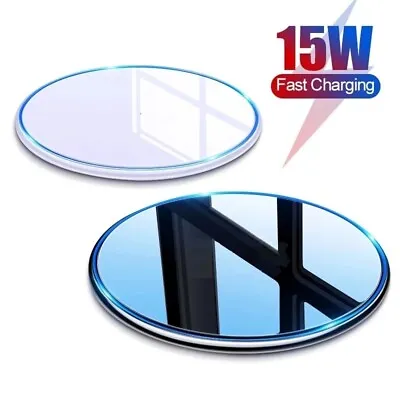 $14.95 • Buy 15W Qi Wireless Charging Charger Pad For IPhone 13 12 11 Pro XR Max Samsung S10+