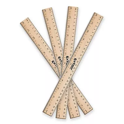 Rulers 4 Pack - Rulers 12 Inch Wood Ruler With Metal Edge Great For School Cl... • $11.37