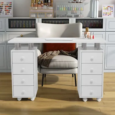 Manicure Nail Table Bar Art Salon Beauty Station Technician Storage Desk Drawers • £165.95