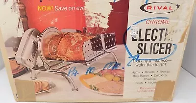 Vintage Rival Stainless Electric Meat Deli Food Slicer Model 65301 1101E/3 • $56.95
