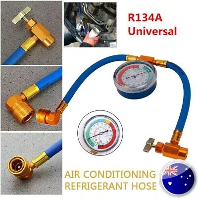 Car AC Air Conditioning R134A Refrigerant Recharge Hose Pressure Gauge Measuring • $12.89