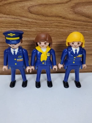 £16.79 • Buy VTG 1997 Playmobil Geobra Aero Line #3185 PILOT CO-PILOT FLIGHT ATTENDANT  Crew 
