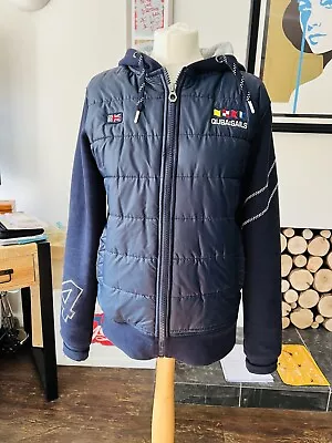 Quba Sails Quilted X-Series Hooded Jacket M Navy Blue • £29