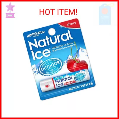 Mentholatum Natural Ice Lip Balm Cherry SPF 15 1 Each • $8.81