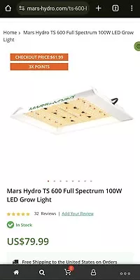 Mars Hydro TS 600W LED Grow Light • $40