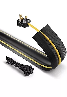 Floor Cable Cover Protector With Pack Of Cable Ties | Heavy Duty Wire Cover 10M • £59.99