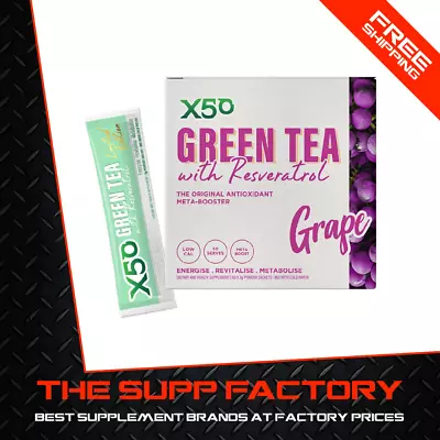 X50 GREEN TEA 60srv  GRAPE Flavour | Fat Burner Weight Loss • $54.95