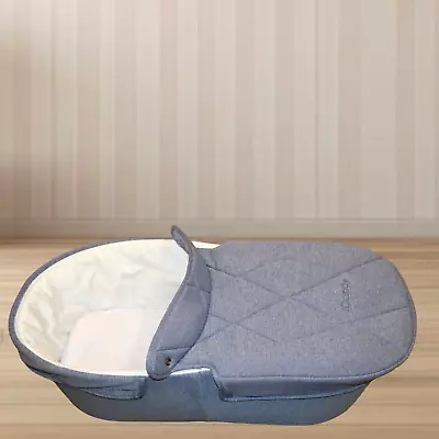 ICANDY ORANGE BLUE MIST CARRYCOT BASSINET + APRON + MATTRESS TRAVEL HOLIDAY COT • £40