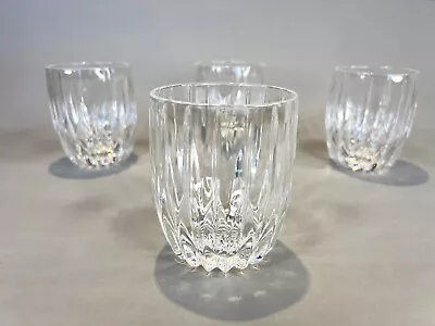 Set Of 4 Mikasa Double Old Fashioned Park Lane Heavy Cut Crystal Glasses 3 7/8  • $99.95